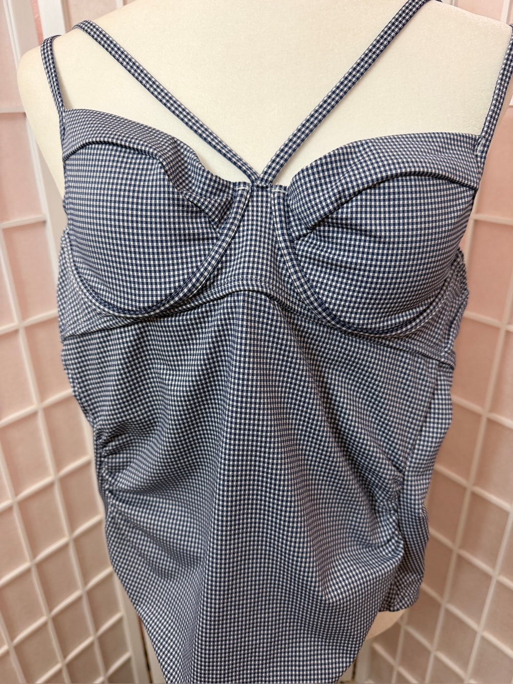 CUPSHE gingham Underwire one piece swimsuit